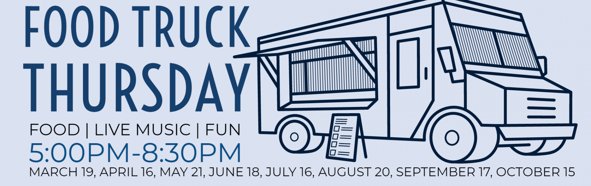 Food Truck Thursdays in Downtown Valdosta. Third Thursday of every month from 5:30pm until 8:30pm. A free concert by Goodtime Jr