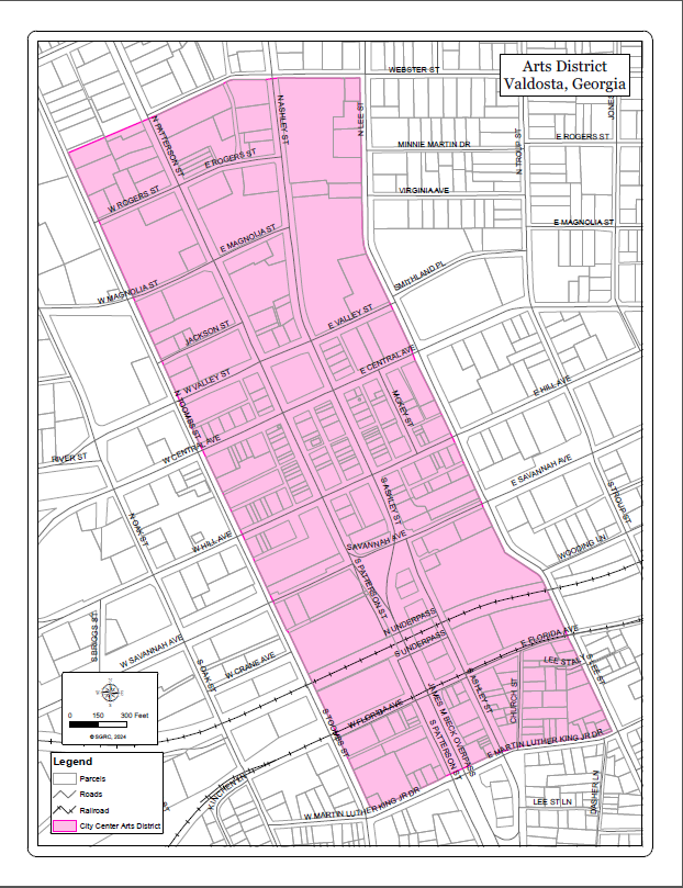 Valdosta Arts District Map